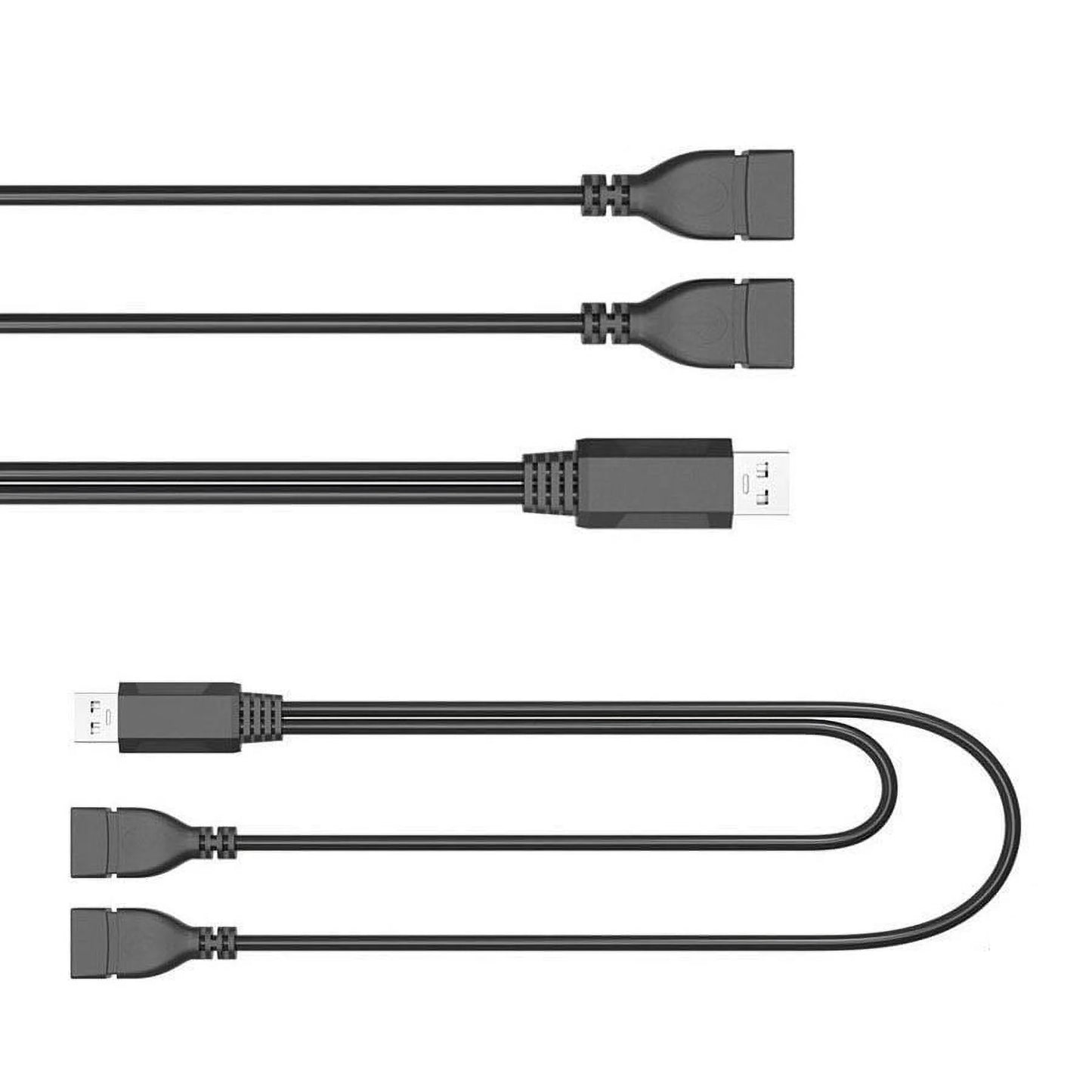 USB 2.0 One-to-Two Data Charging Cable 30cm F7998