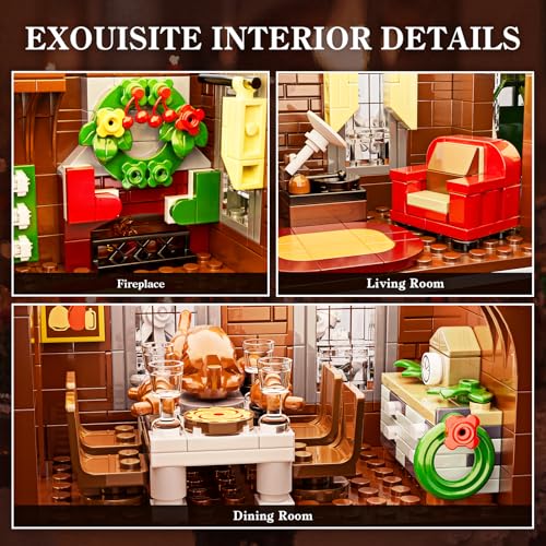 House Building Set with LED Light, 1445 PCS U1915