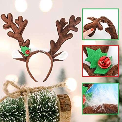 Reindeer Antlers Headband with Bells, 2PCS Q928740