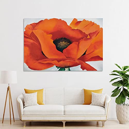 Red Poppies Flower Poster Canvas Wall Art 24x36inch Unframed E752533