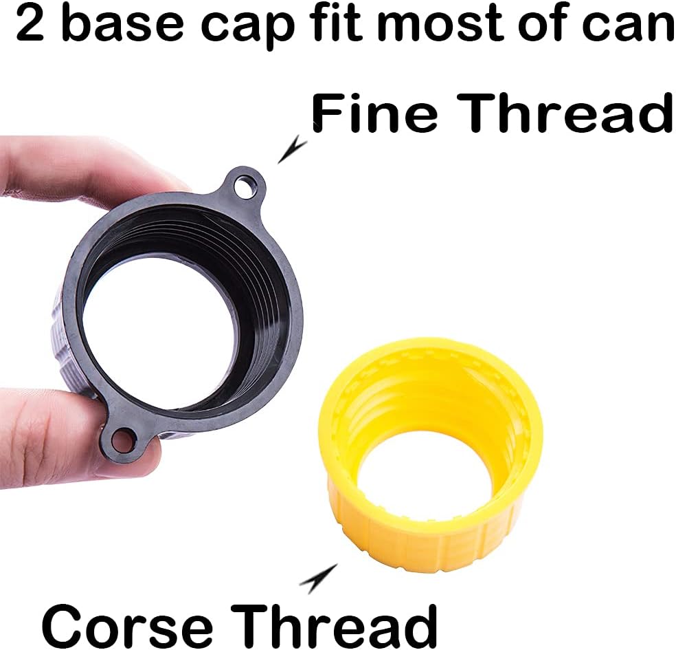 Flexible Gas Can Spout Replacement with Coarse and Fine Thread Caps G2613