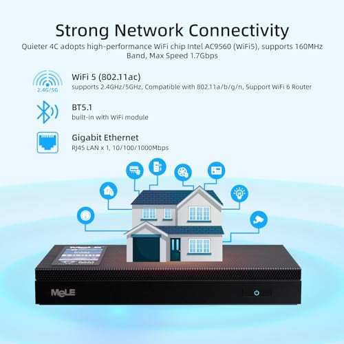 Fanless Mini PC Windows 11 Pro 16GB RAM 512GB ROM W398078