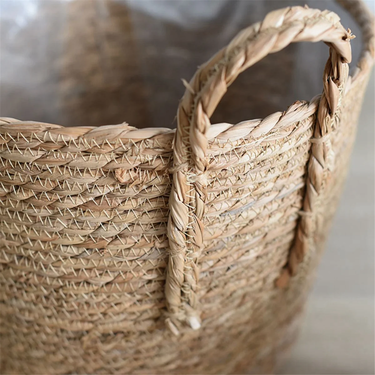 Wicker Seagrass Planter Basket with Woven Flower Vase Cover V6929