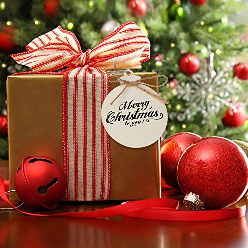 50pcs DIY Wooden Christmas Ornaments for Crafts, 4" Blank Wood Slices to Paint, Hanging Tree Decorations X7524