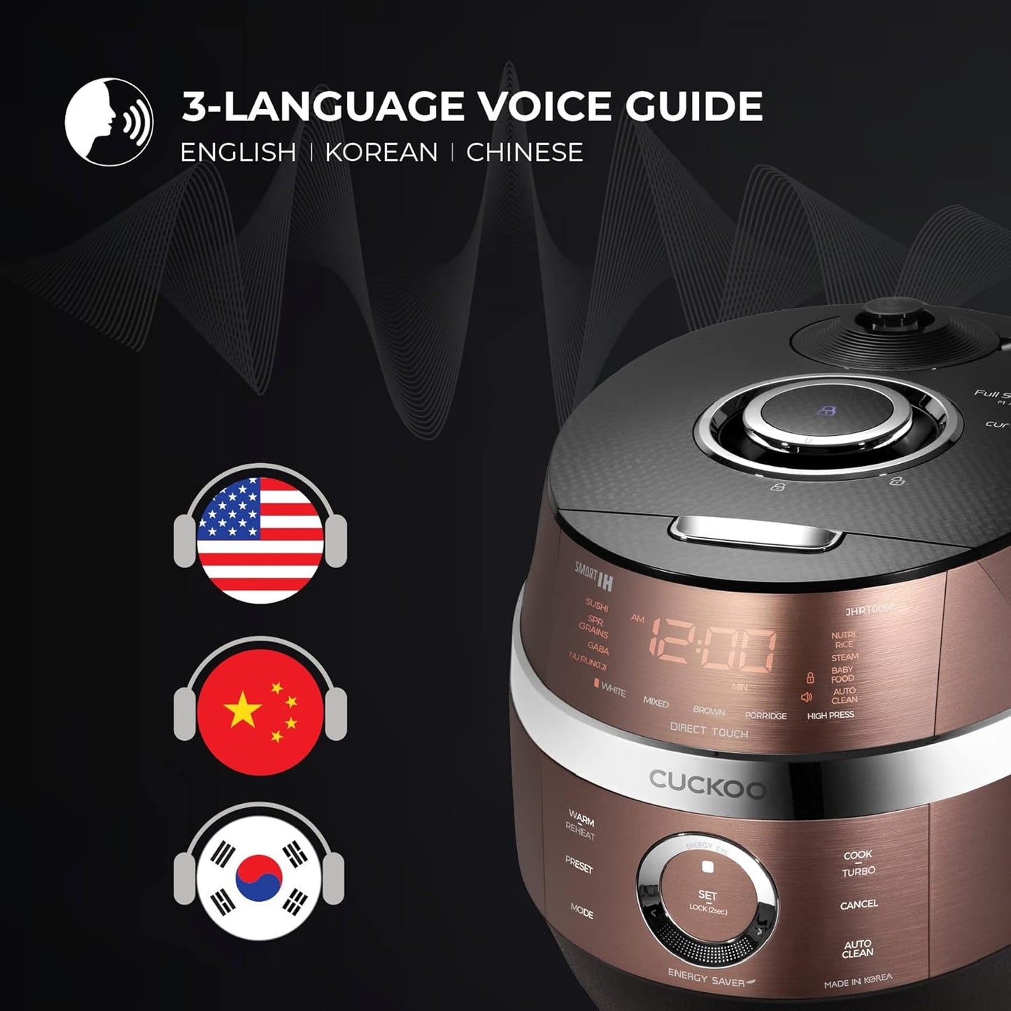 10-Cup Induction Heating Pressure Rice Cooker with Auto-Clean X8609