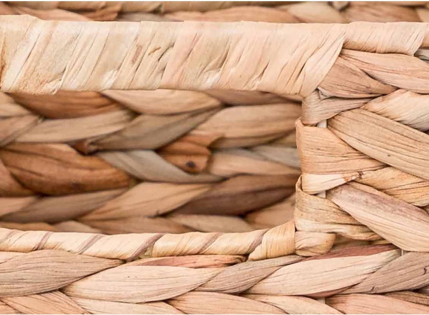 Woven Water Hyacinth Storage Basket Set of 3 H5381