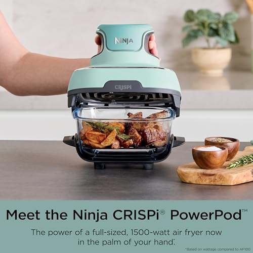 Air Fryer with Glass Containers, 4 QT & 6 Cup, Dishwasher Safe Y888