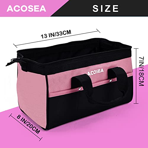 Pink Tool Bag, 13 Inch with 12 Storage Pockets Q571145