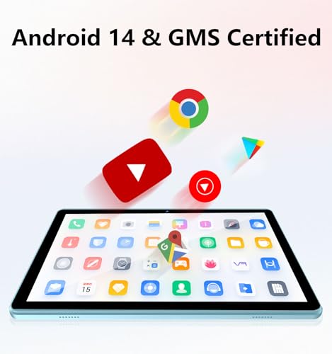 10 Inch Android Tablet with Keyboard Mouse, 6GB RAM 64GB ROM L2332