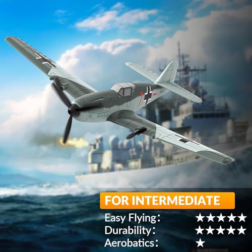 RC Plane 3 Channel Remote Control Airplane Fighter Toy, 2.4GHz 6-axis Gyro, Easy to Fly for Adults Kids Beginners Q215470