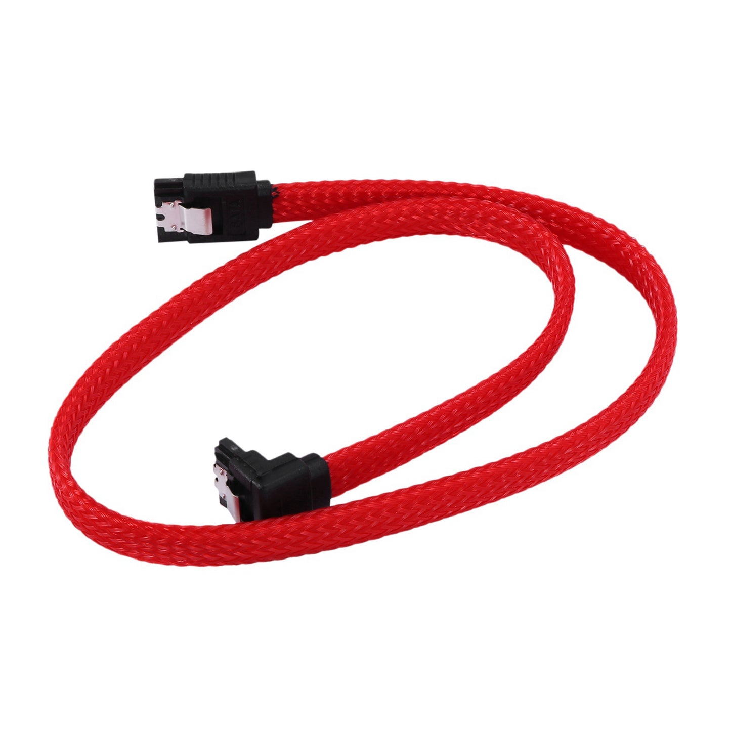 Right Angle SATA3 7Pin Data Cable 50CM Nylon Sleeved A1363