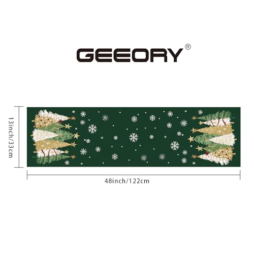 Christmas Table Runner 13x72 Inch, Red Winter Holiday Decor S612
