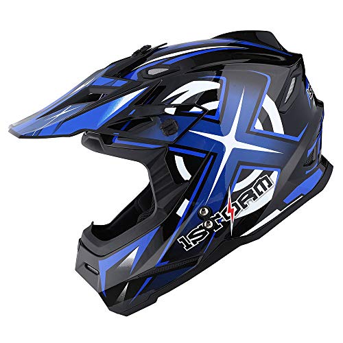 Adult Motocross Helmet Full Face Racing Style Matt Black U258
