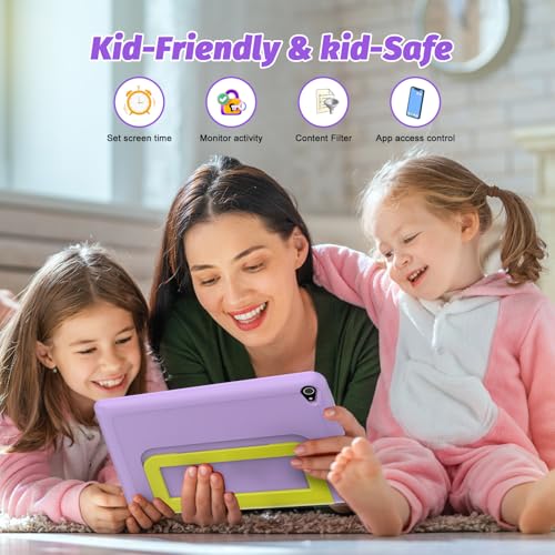 Kids Tablet 10 inch Octa-Core with Case, 64GB Expandable, Parental Control, Dual Camera, WiFi I23112