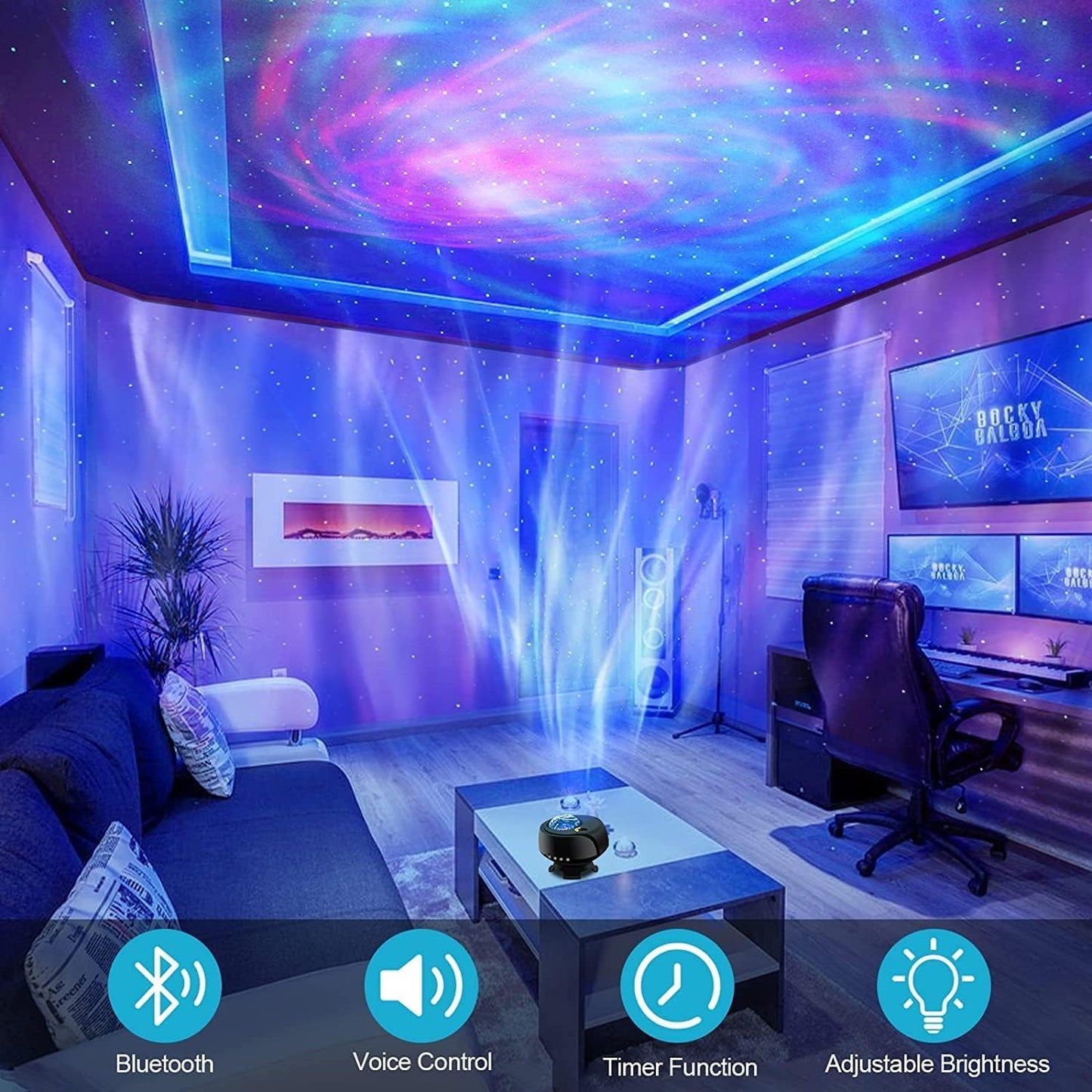 Galaxy Lights Projector with Changing Nebula Shapes R367182