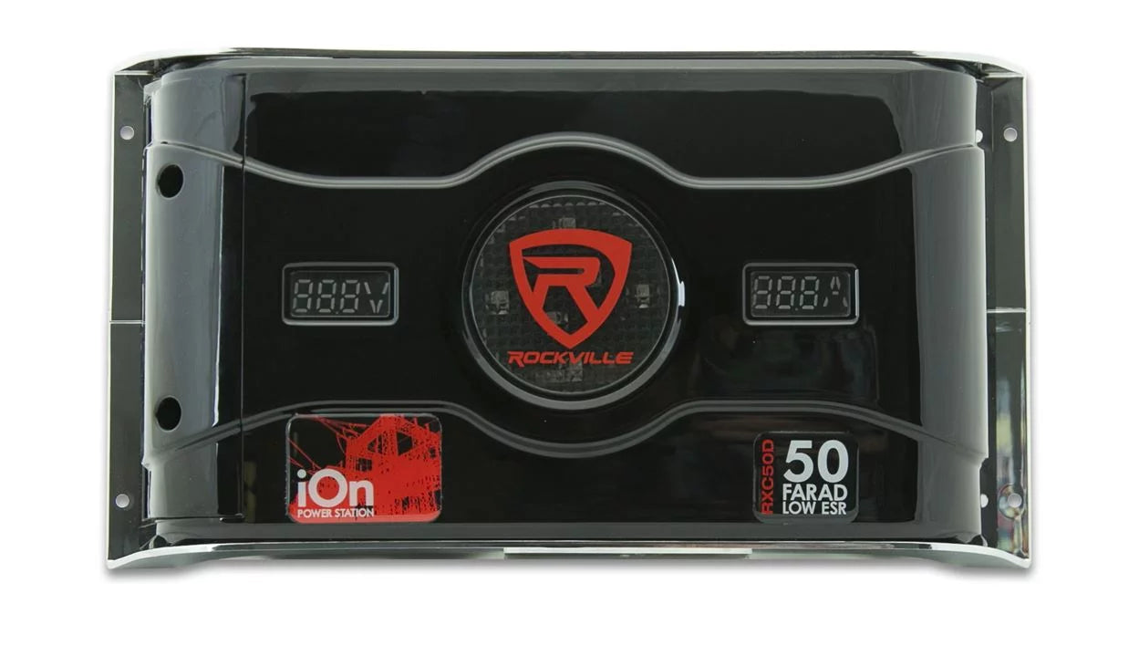 50 Farad 24V Car Audio Capacitor with Voltage and Amperage Meter A178