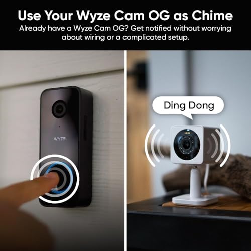 Video Doorbell v2, 2K Video, Two-Way Audio, Color Night Vision, Weatherproof, Works with Alexa & Google Assistant Y69495