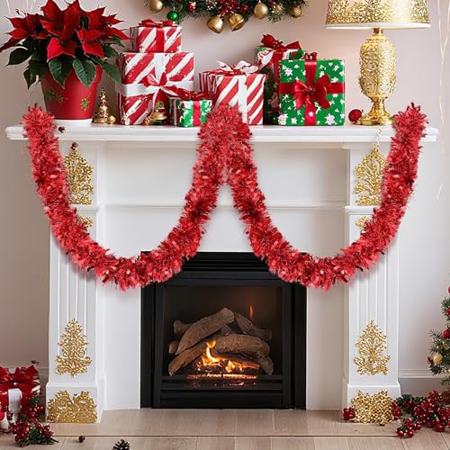 50ft Green Artificial Pine Garland for Indoor Outdoor Christmas Decor Q308536