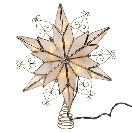 10-Light 6-Point Capiz Star Treetop X1771