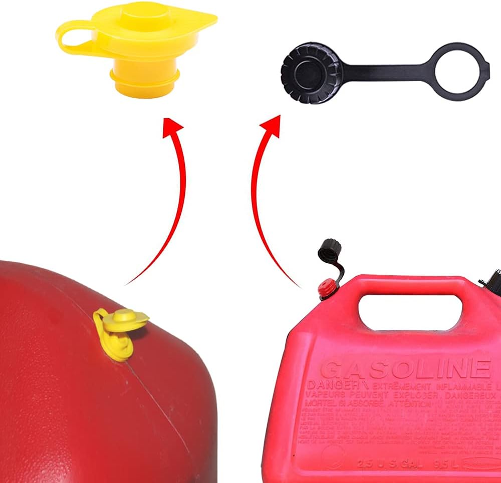 Flexible Gas Can Spout Replacement with Coarse and Fine Thread Caps G2613