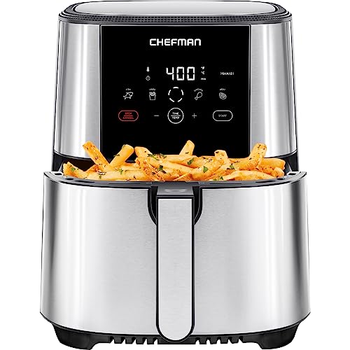 XL 8-Qt Touch Digital Air Fryer, Nonstick Dishwasher-Safe, Stainless Steel P242