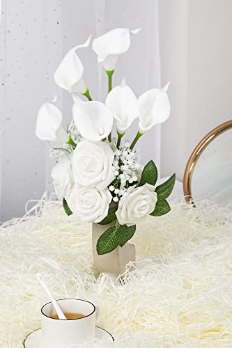 20Pcs Real Touch Latex Artificial Calla Lily Flowers for Wedding Home Decor R736675