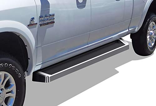 APS (304 Stainless Steel Polished 6in Wheel to Wheel Running Boards Side Bars Side Steps Compatible with Ram 2500 3500 2010-2024 Mega Cab 6.5ft Bed