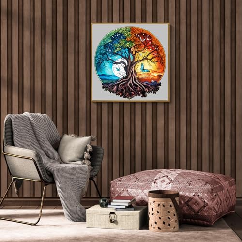 Wooden Jigsaw Puzzle for Adults, Unique Shape Tree Design, 190 Pieces L815