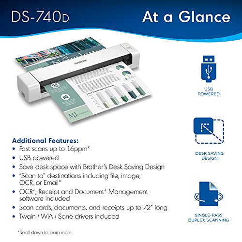 Compact Duplex Mobile Document Scanner O5808
