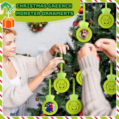 24 Pcs Christmas Photo Ornament Frames for Baby First Christmas Tree Keepsake F1934