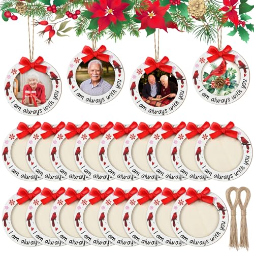 24 Pcs Christmas Photo Ornament Frames for Baby First Christmas Tree Keepsake F1934
