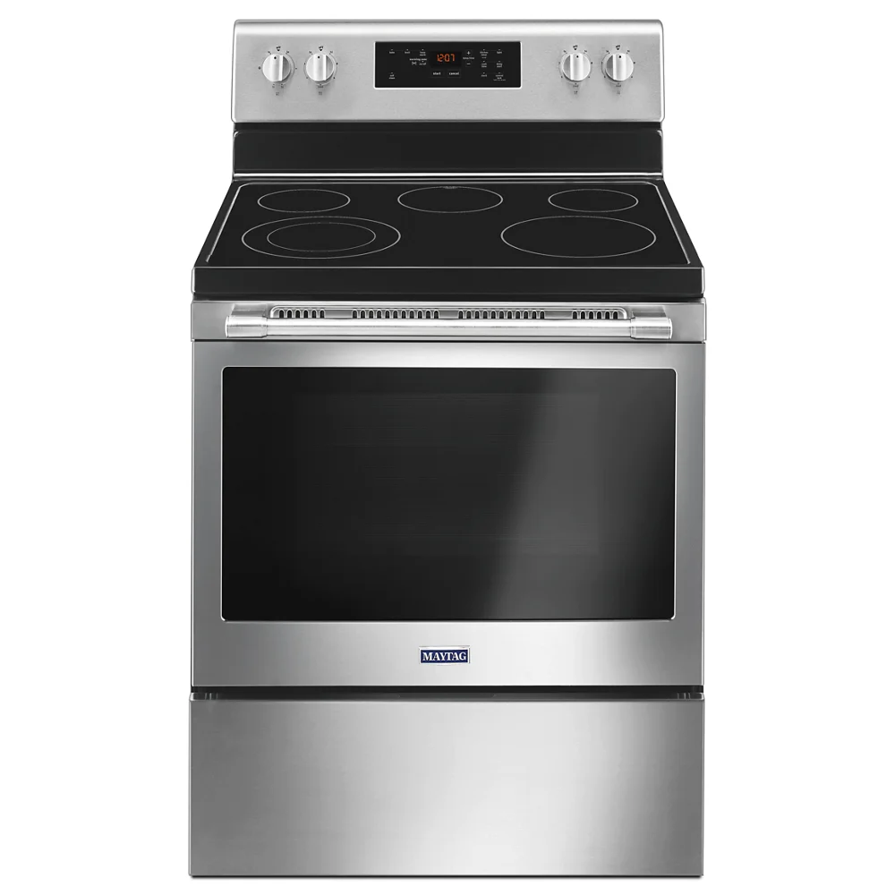 Maytag Mer6600f 30" Wide 5.3 Cu. Ft. Capacity Free Standing Electric Range - Stainless