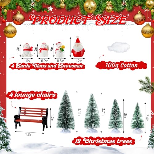 Ceramic Christmas Village Set with LED Houses and Trees N2555