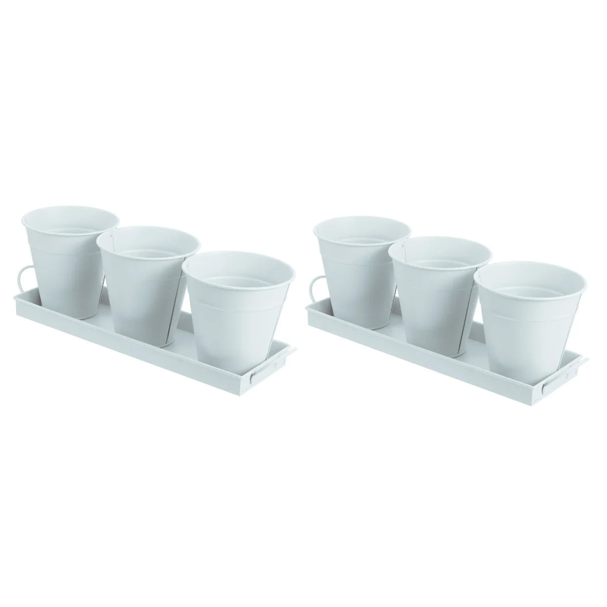 6 pcs Garden Flower Pot with Tray D976