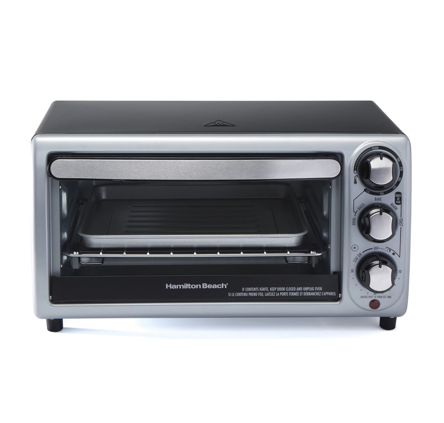 Countertop Toaster Oven with Bake Pan, Broil & Bagel Functions, Auto Shutoff F197