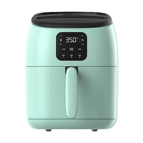 Electric Air Fryer Oven, 2.6 Qt., Grey, Compact Digital, 1000-Watt O882