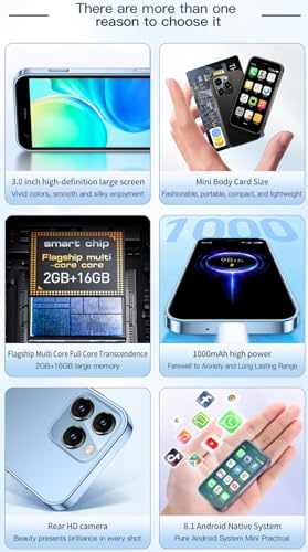 Mini Smartphone 3.0 Inch Android Quad Core Dual SIM Unlocked A438853