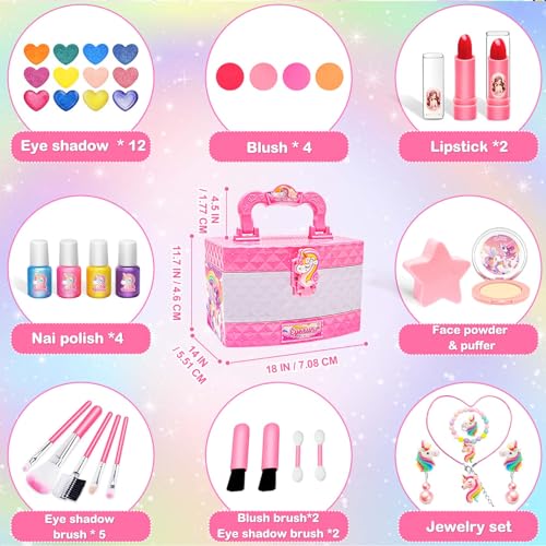Kids Makeup Kit for Girls, Washable Pretend Play Set M8839