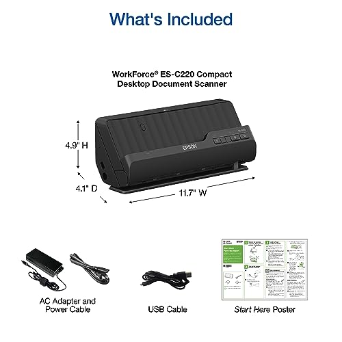 Wireless Compact Desktop Document Scanner with Auto Document Feeder B4143