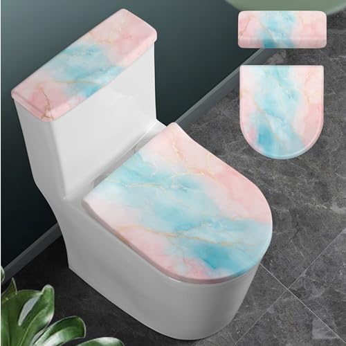 Christmas Toilet Lid and Tank Cover Set for Bathroom Decor Q334993
