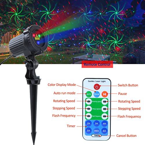Christmas Laser Lights Outdoor Garden Projector with Moving RGB Waterproof G2323
