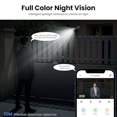 2K Wireless Security Camera Outdoor with AI Motion Detection and Solar Charging Y208868