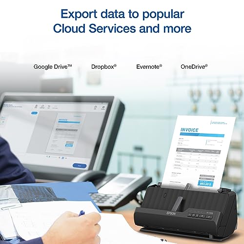 Wireless Compact Desktop Document Scanner with Auto Document Feeder B4143