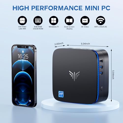 Mini PC Intel N95 8GB RAM 256GB SSD 4K HDMI Dual WiFi B80137