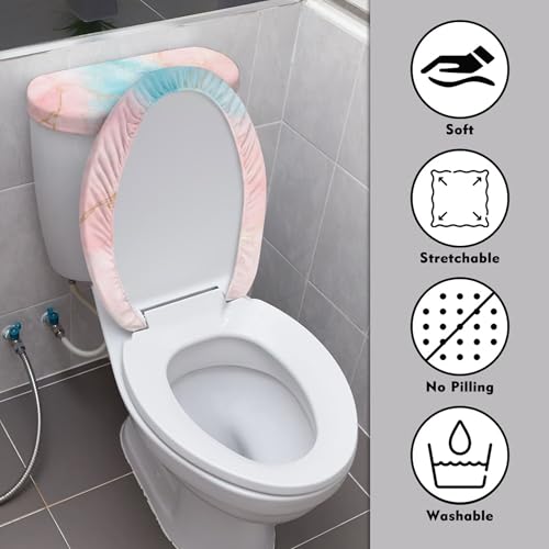 Christmas Toilet Lid and Tank Cover Set for Bathroom Decor Q334993