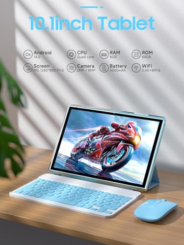 Tablet 10 Inch with Keyboard, 8GB RAM 64GB ROM K734230