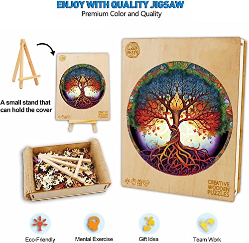 Wooden Puzzle for Adults, Yin Yang Life Tree, 190 Pieces C7623