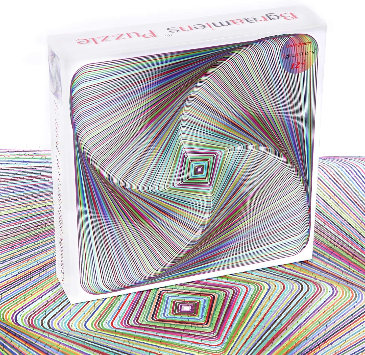 3D Colorful Squares Puzzle - 1000 Pieces Jigsaw for Adults and Kids V642817