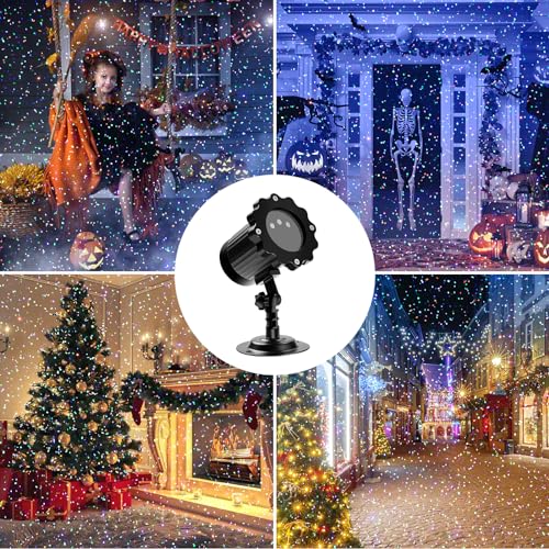Outdoor RGB Laser Projector with Starry Sky & Firefly Effects, RF Control, IP65 for Holiday Garden Decor A973