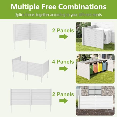 Air Conditioner Fence Privacy Screen 48x48 Inch with Ground Stakes V33461